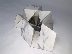 Molin Corvo gallery GABRIELE DAL DOSSO CUBO DI GABO – M³.M 1 - 2018 3D printed Carrara Marble 32x22x7cm Edition of 6 1600$ 2